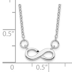 Sterling Silver Rhodium-plated w/ 2in ext. Infinity Necklace