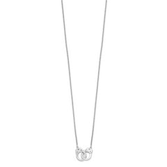 Sophia Jewelers Sterling Silver Rhodium-Plated Handcuff Necklace Polished Elegant Charm