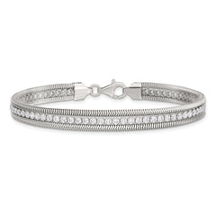 Sterling Silver CZ Polished Bracelet