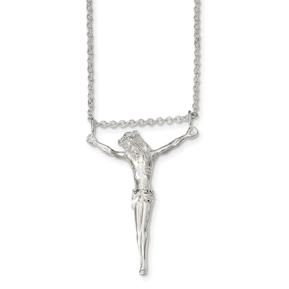 Sterling Silver Polished Corpus Necklace