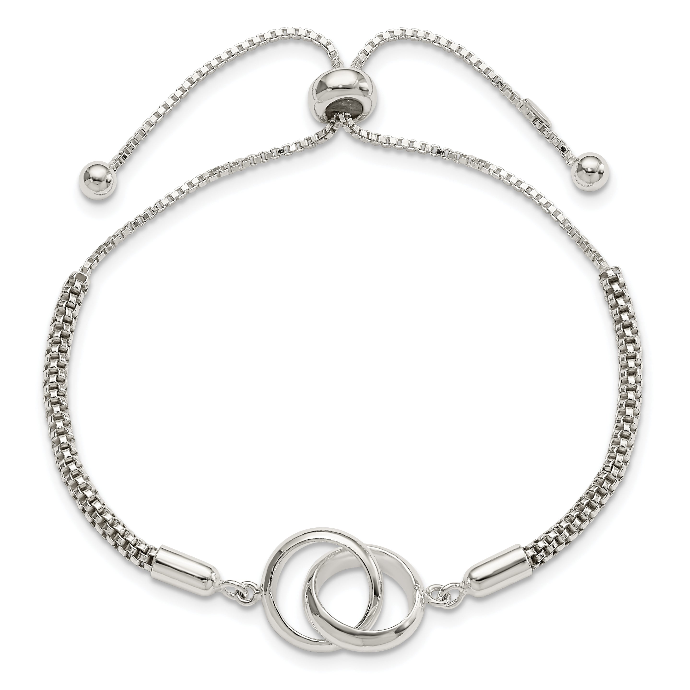 Sterling Silver Polished Adjustable Bracelet