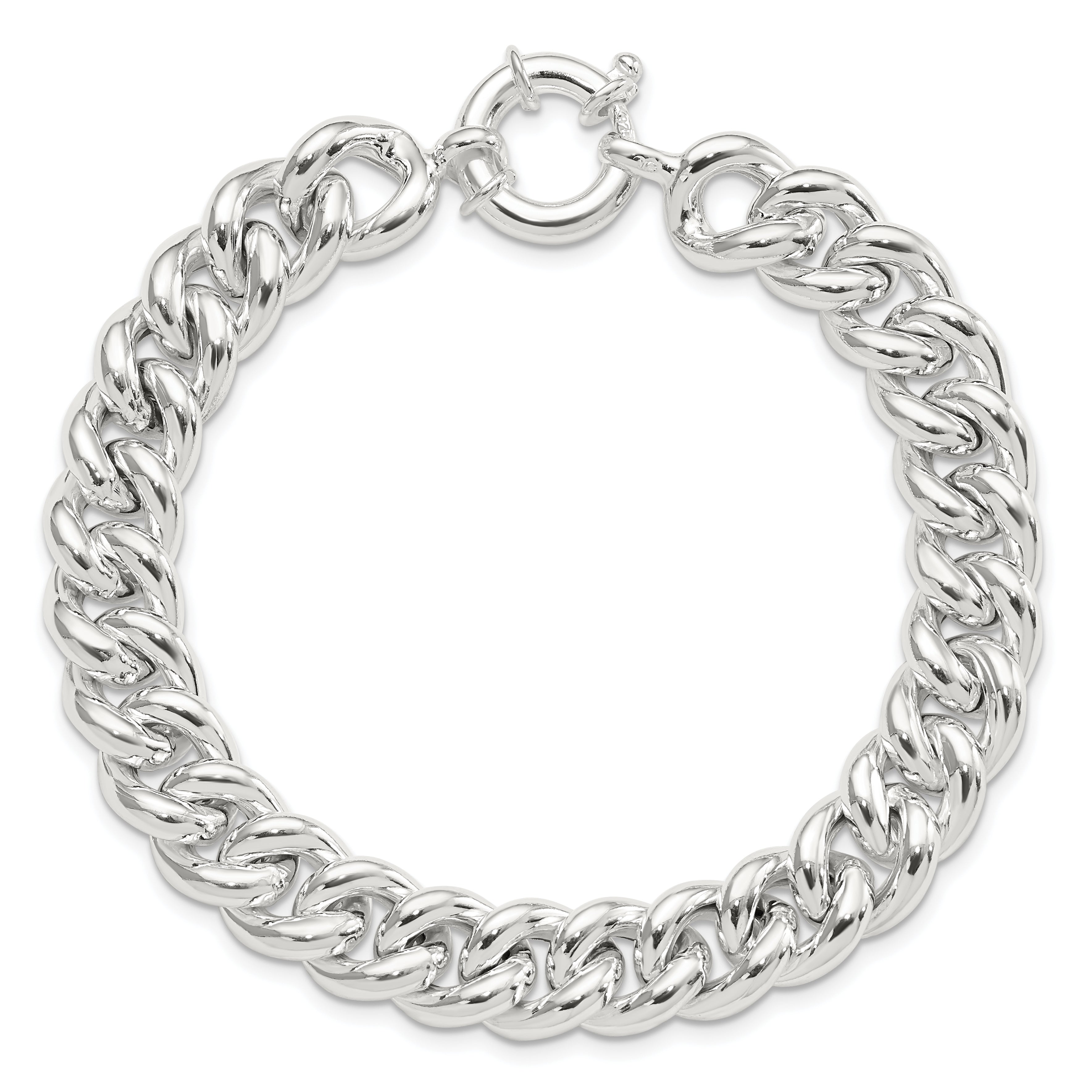 Sterling Silver Polished Curb Link Bracelet