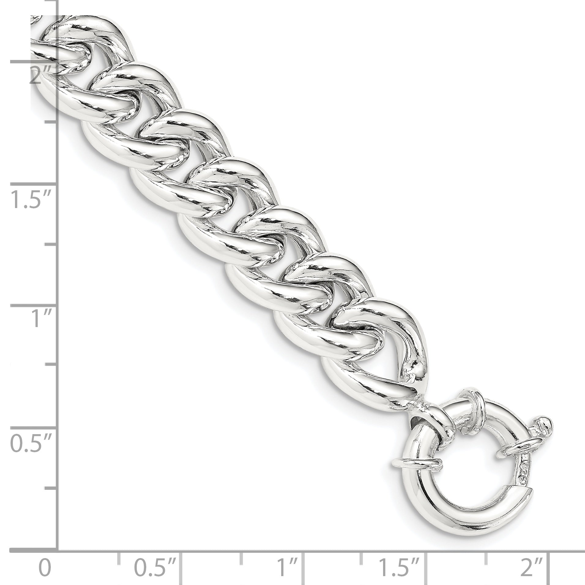 Sterling Silver Polished Curb Link Bracelet