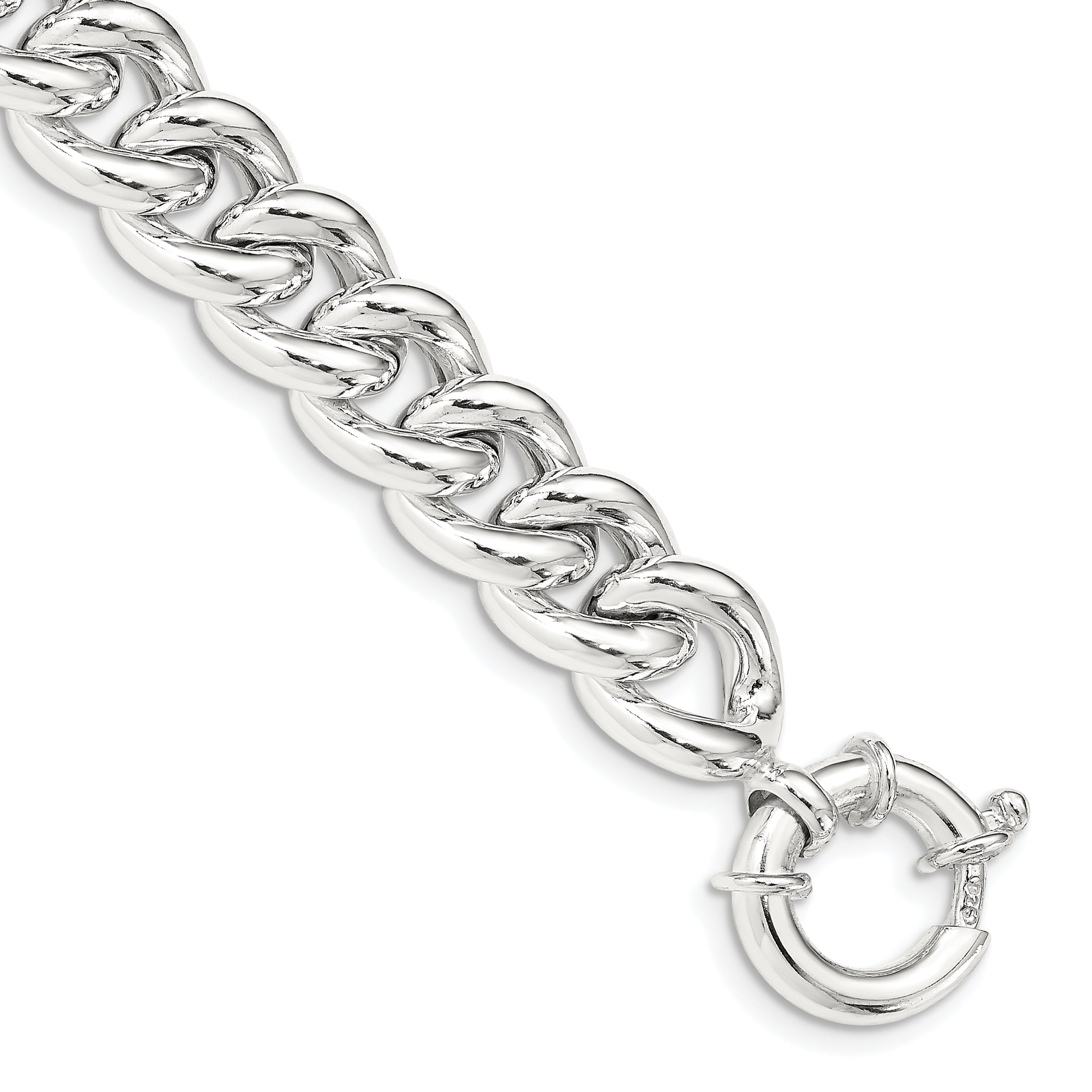 Sterling Silver Polished Curb Link Bracelet