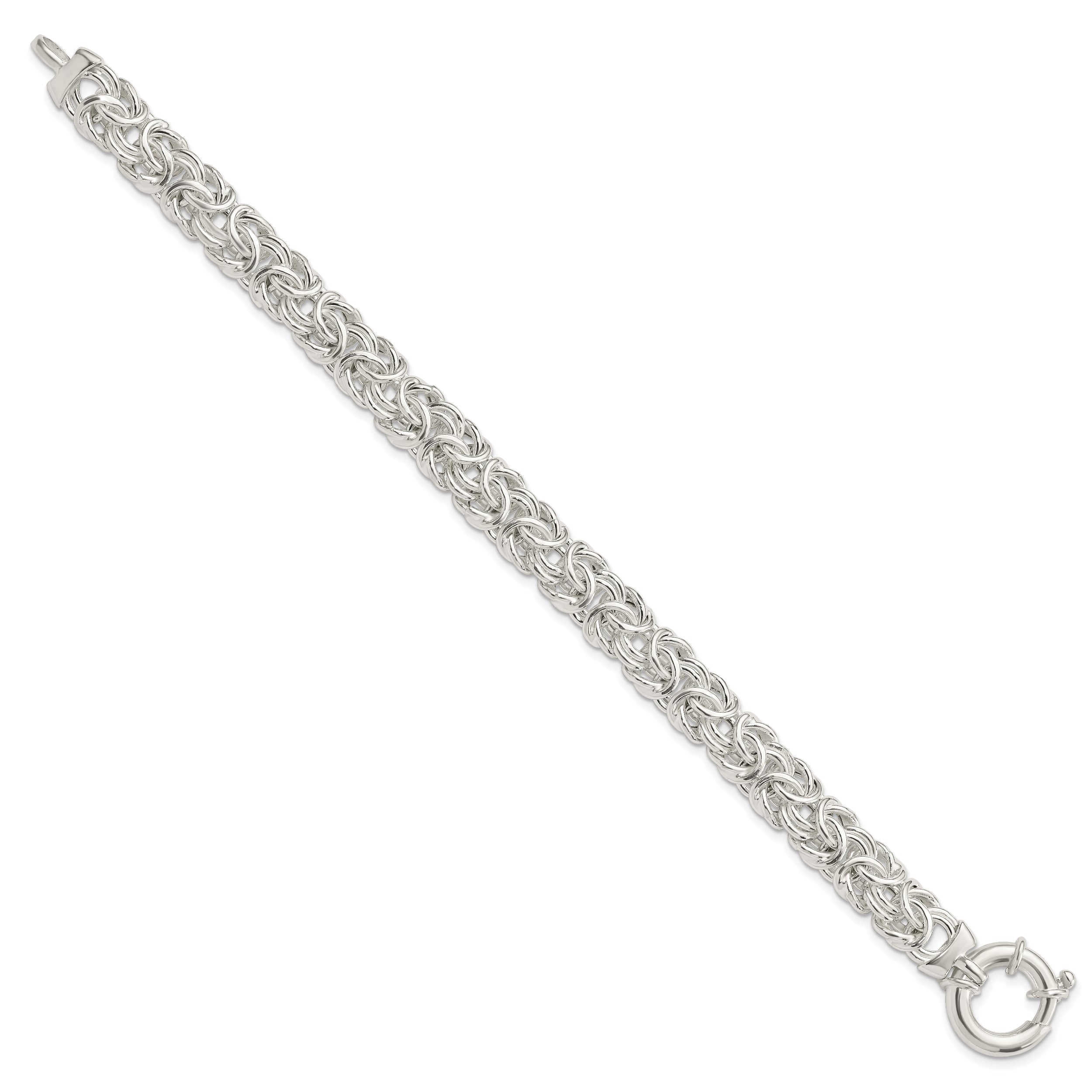 Sterling Silver Polished Byzantine Link Bracelet