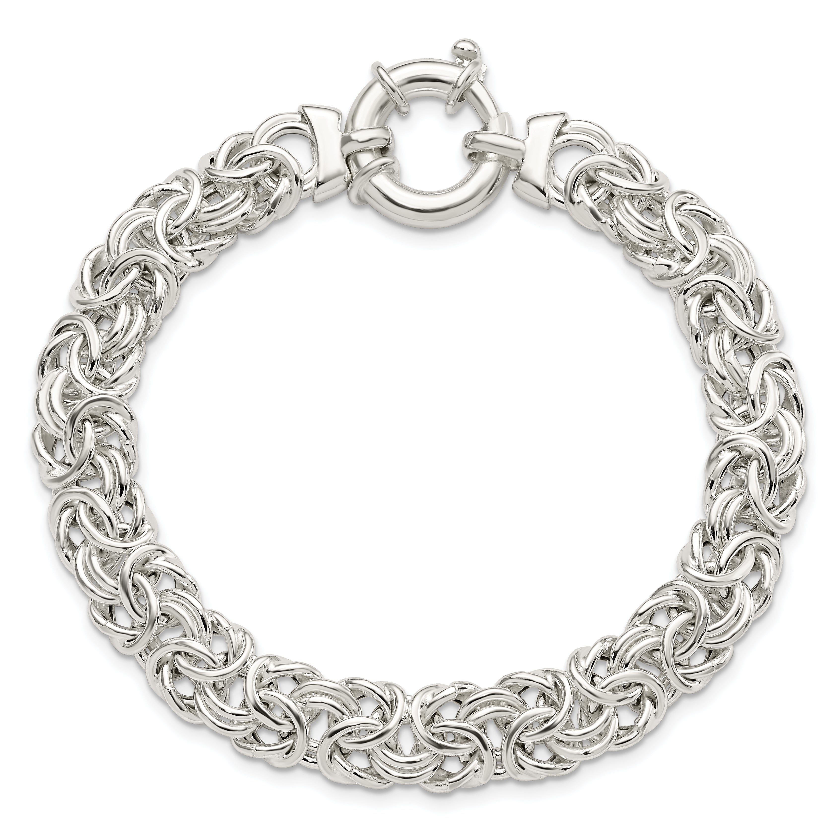 Sterling Silver Polished Byzantine Link Bracelet