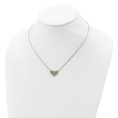 Sterling Silver Gold-tone CZ Necklace