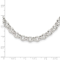 Sterling Silver Polished Rolo Fancy Necklace