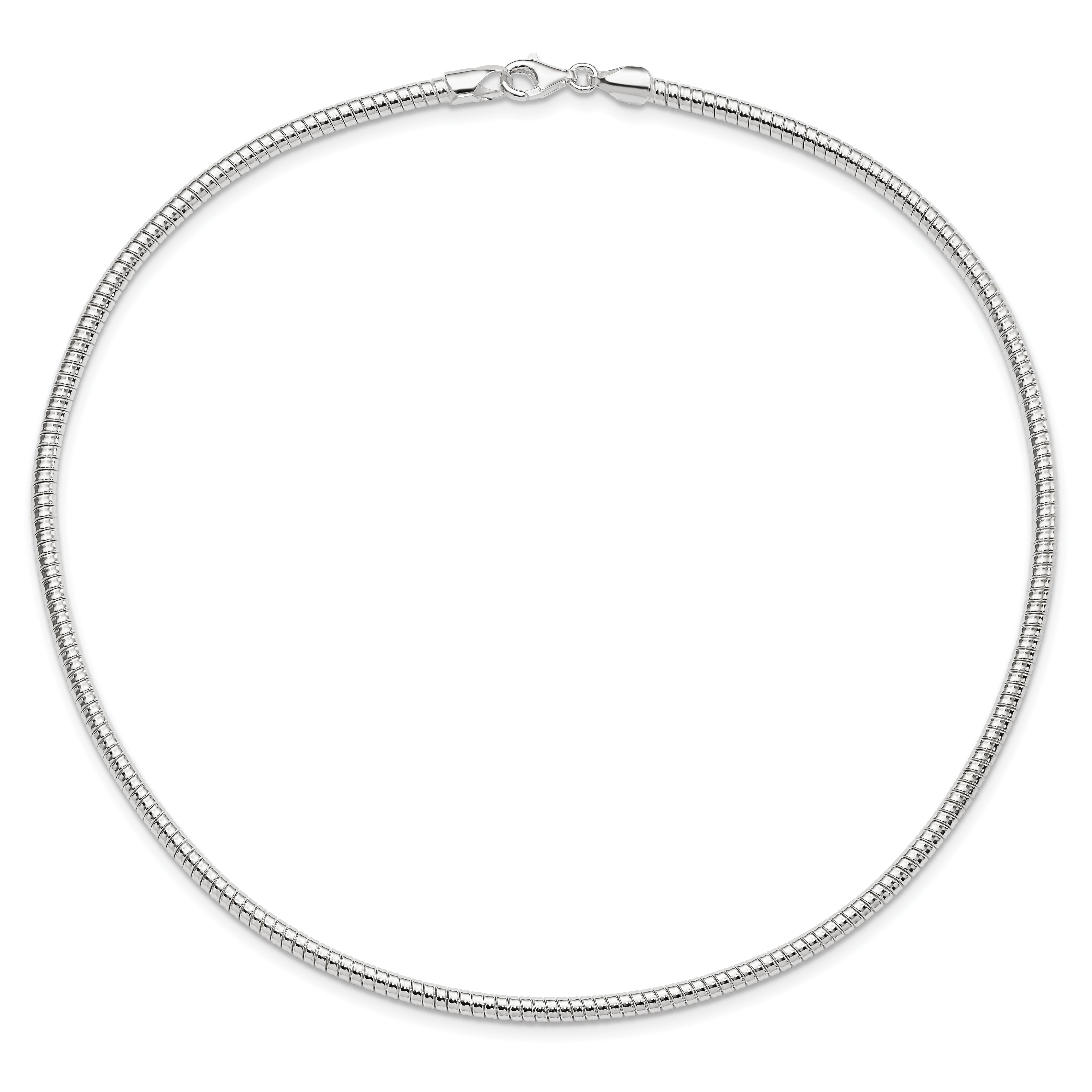 Sterling Silver 4mm Round Cubetto 16in Necklace