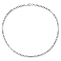 Sterling Silver 4mm Round Cubetto 16in Necklace