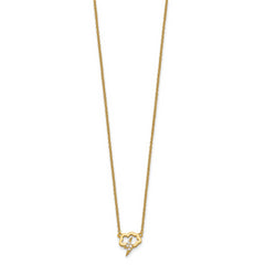 Sterling Silver Gold-tone CZ Storm Cloud w/2in ext Necklace