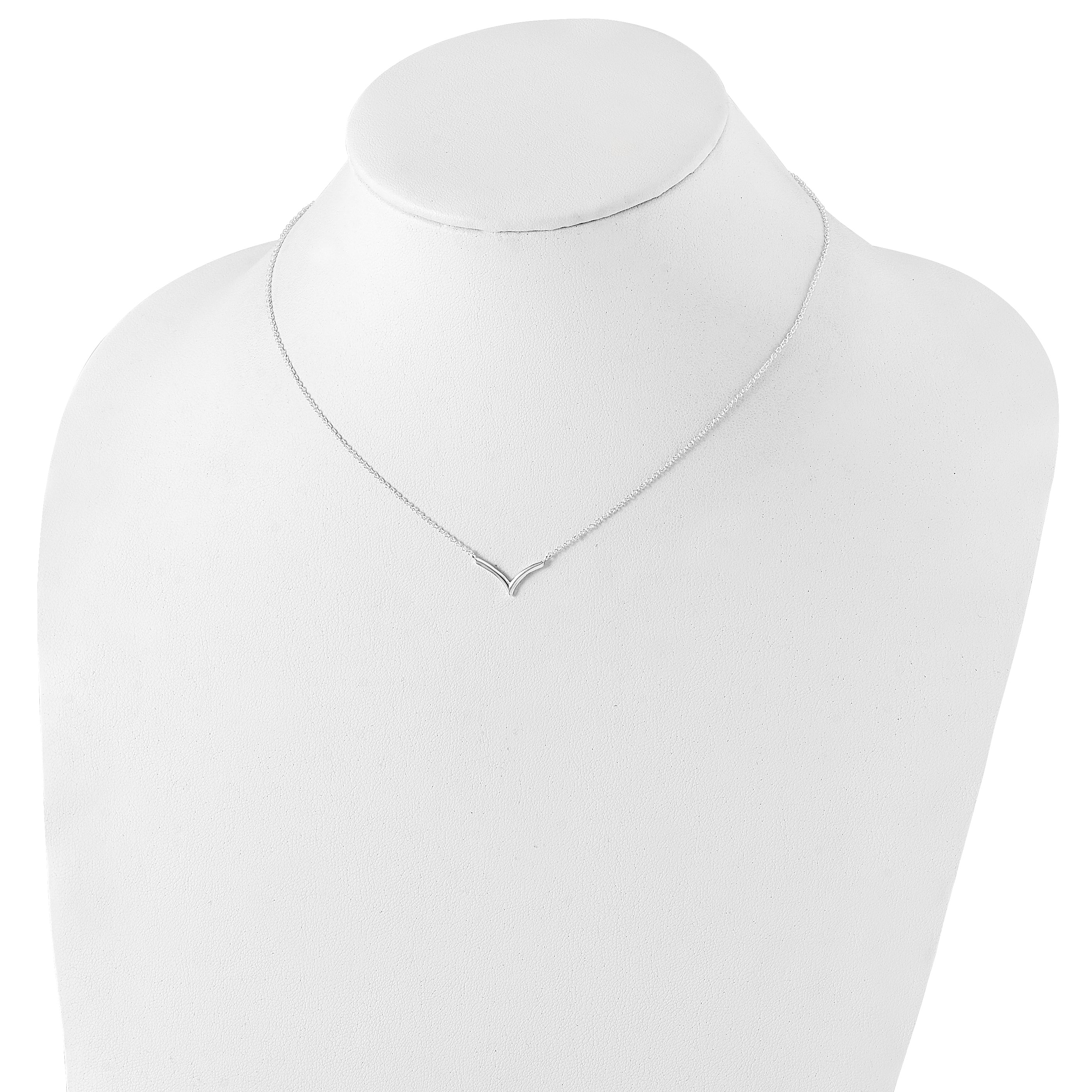 Sterling Silver Polished V-Shape Necklace