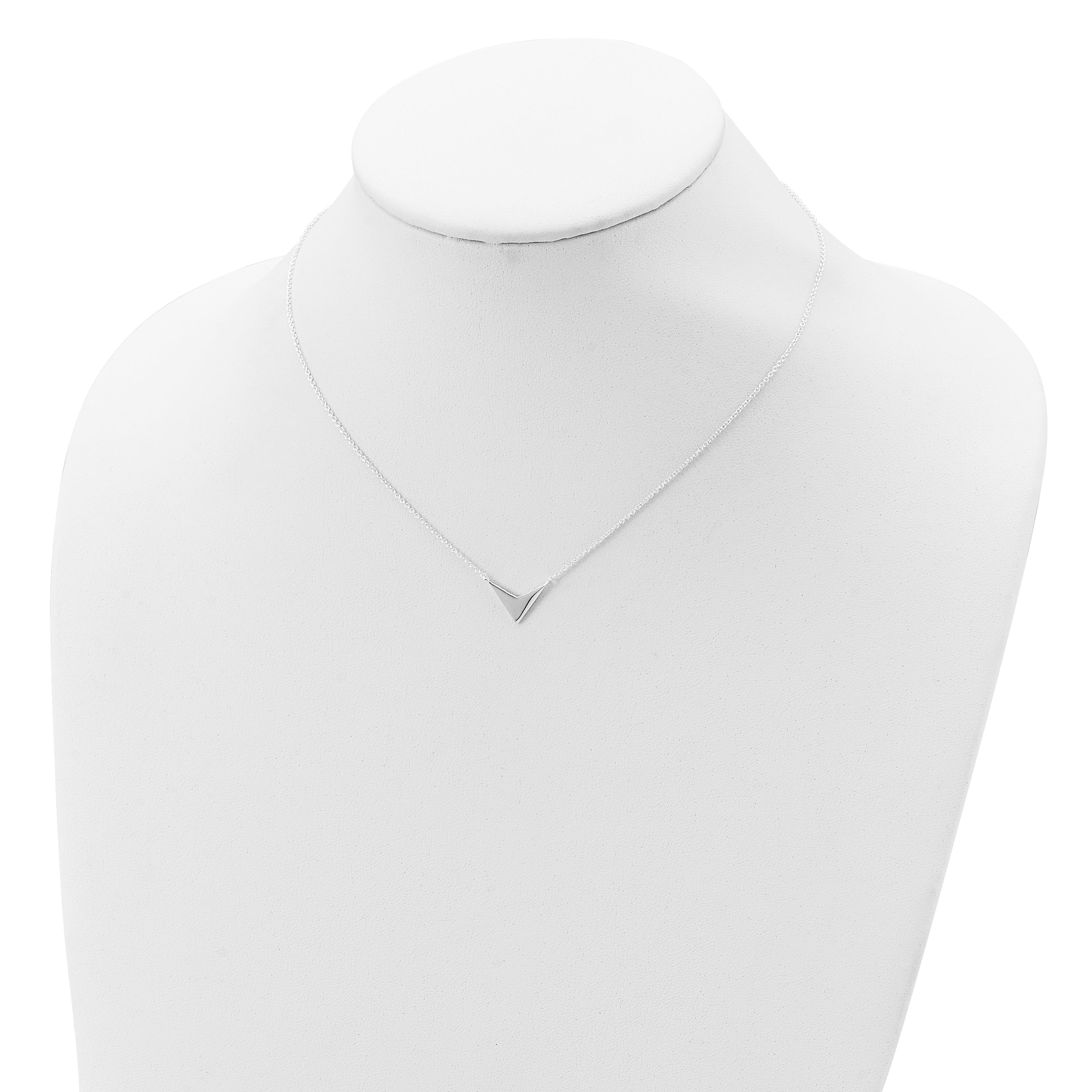 Sterling Silver Polished V-Shape Necklace