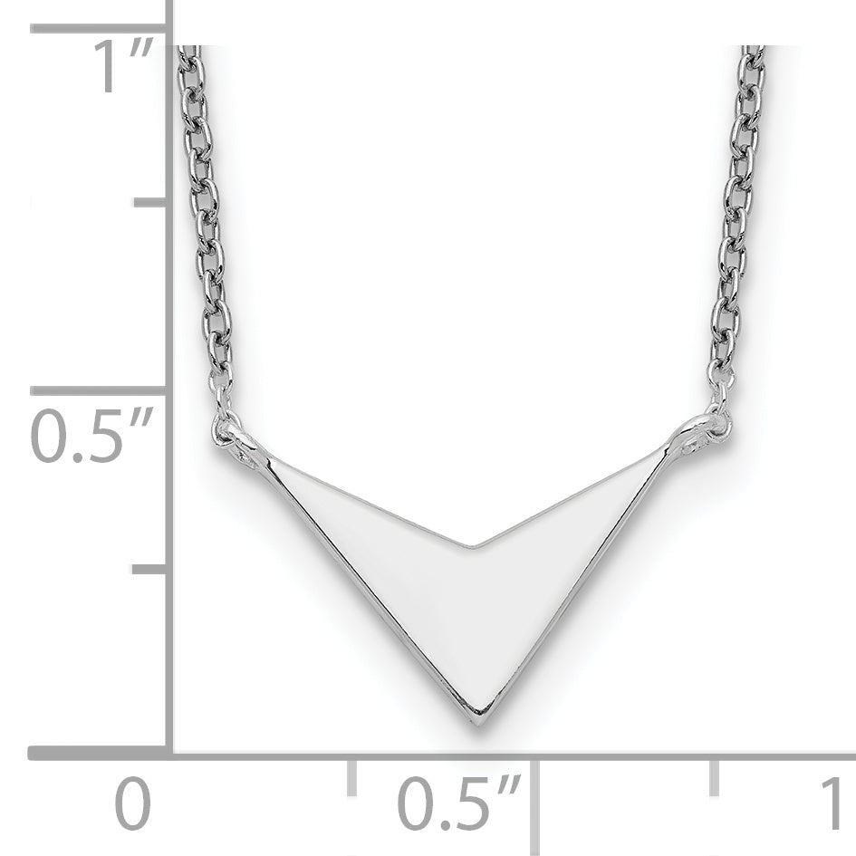 Sterling Silver Polished V-Shape Necklace