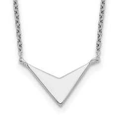 Sterling Silver Polished V-Shape Necklace