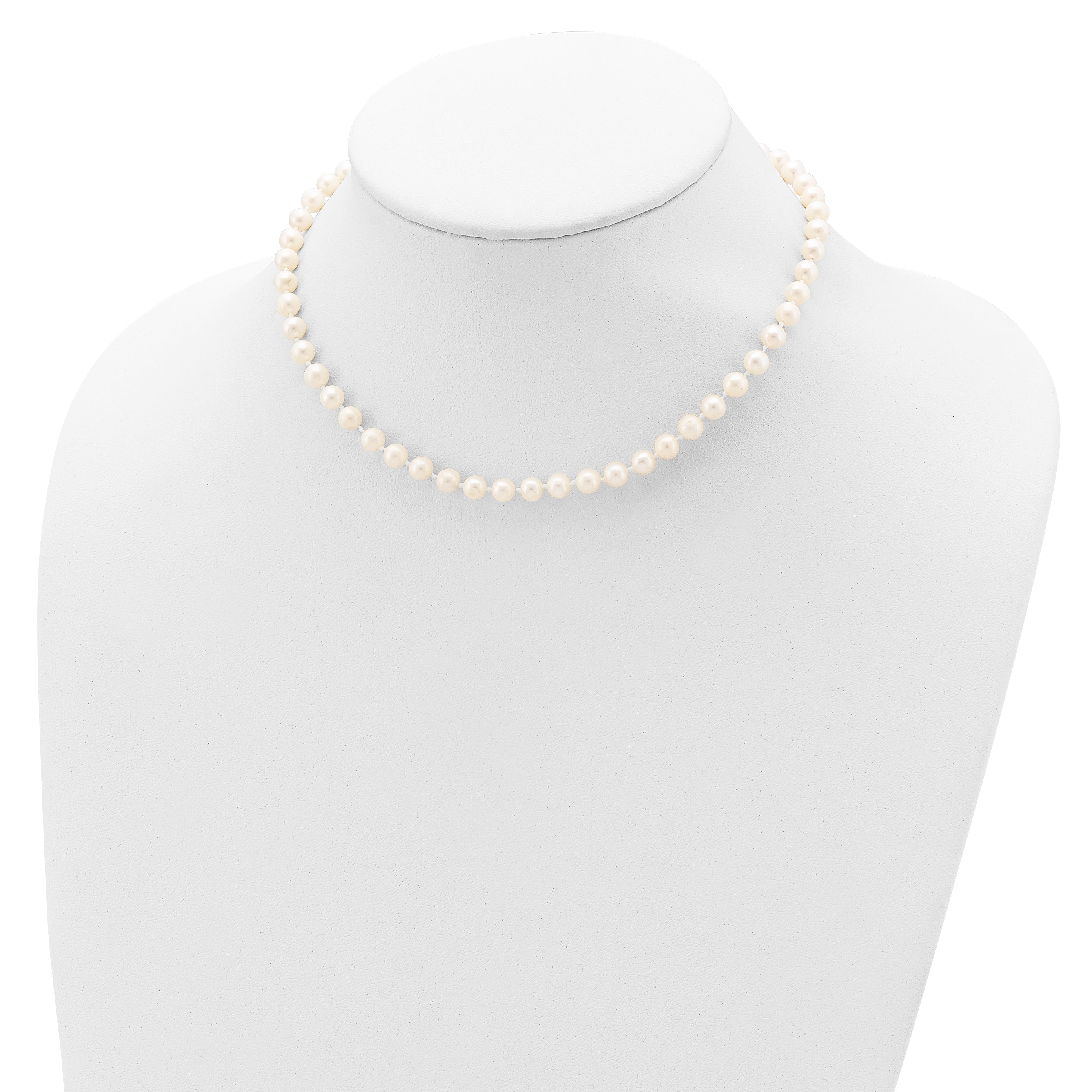 Sterling Silver Madi K Rhodium-plated 5-6mm Semi-round Freshwater Cultured Pearl 12in Necklace, 4in Bracelet & Button Earrring Set