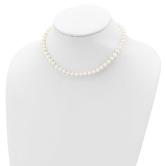 Sterling Silver Madi K Rhodium-plated 5-6mm Semi-round Freshwater Cultured Pearl 12in Necklace, 4in Bracelet & Button Earrring Set