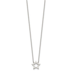 Sterling Silver Cut-Out Star Pendant Necklace