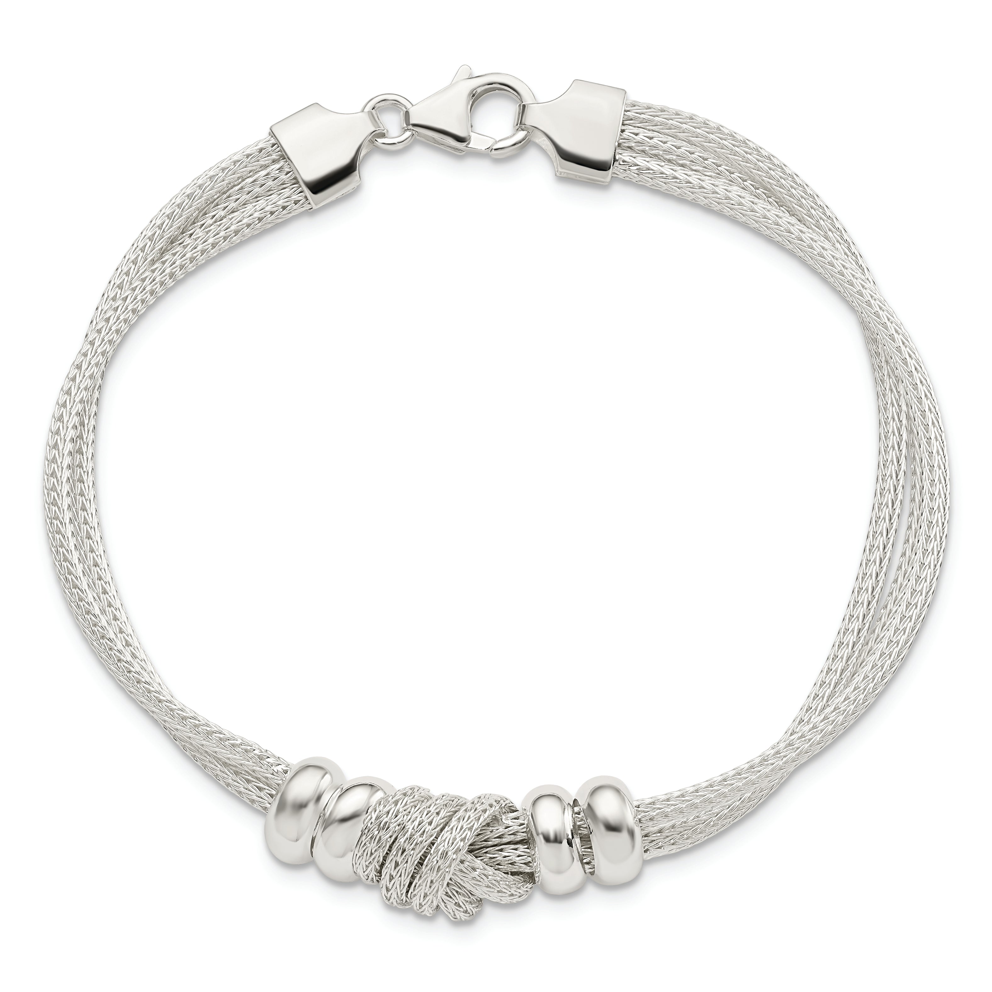 Sterling Silver Polished Knot Bracelet