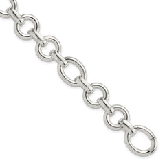 Sterling Silver Polished Fancy Link Bracelet