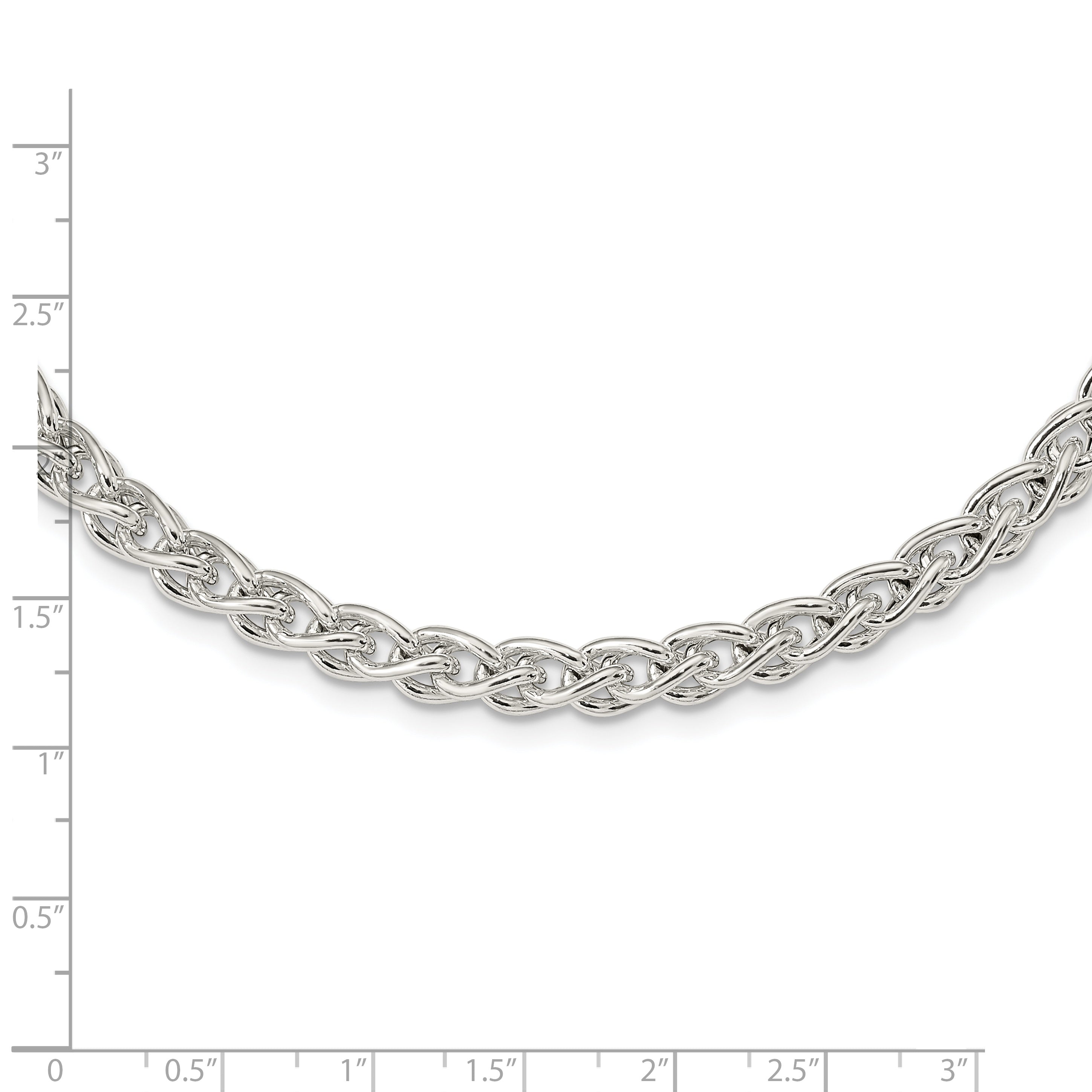 Sterling Silver Polished Spiga Necklace