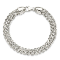 Sterling Silver Polished Fancy Circle Link 7.5in Bracelet