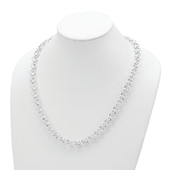 Sterling Silver Polished Fancy Link Necklace