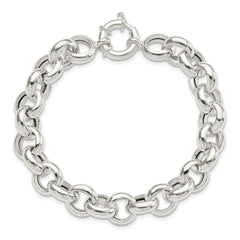 Sterling Silver Polished Fancy Link Bracelet