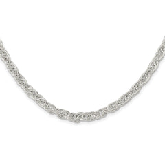 Sterling Silver Polished Fancy Link Necklace