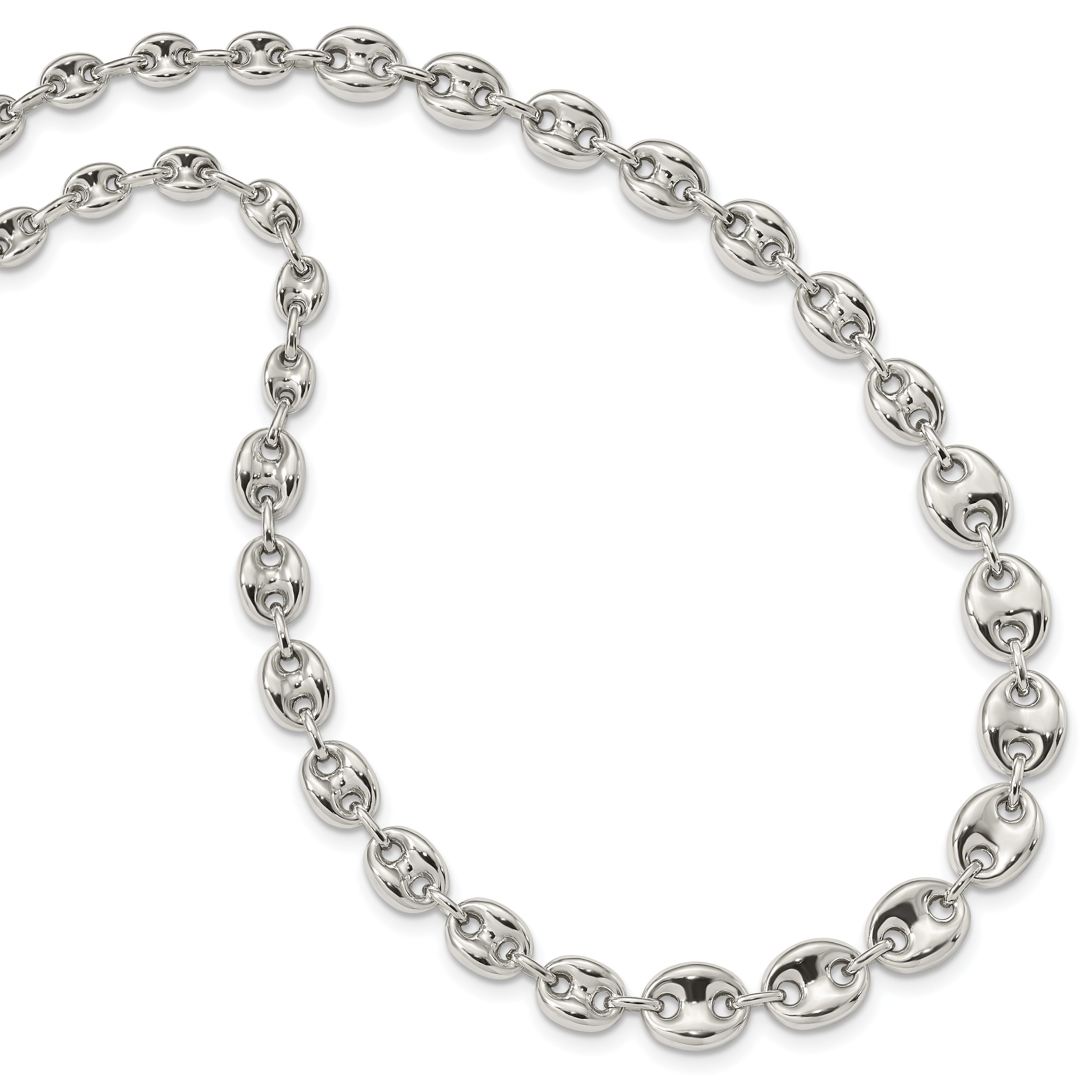 Sterling Silver Polished Fancy Link 18in Necklace