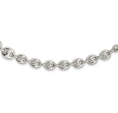 Sterling Silver Polished Fancy Link 18in Necklace