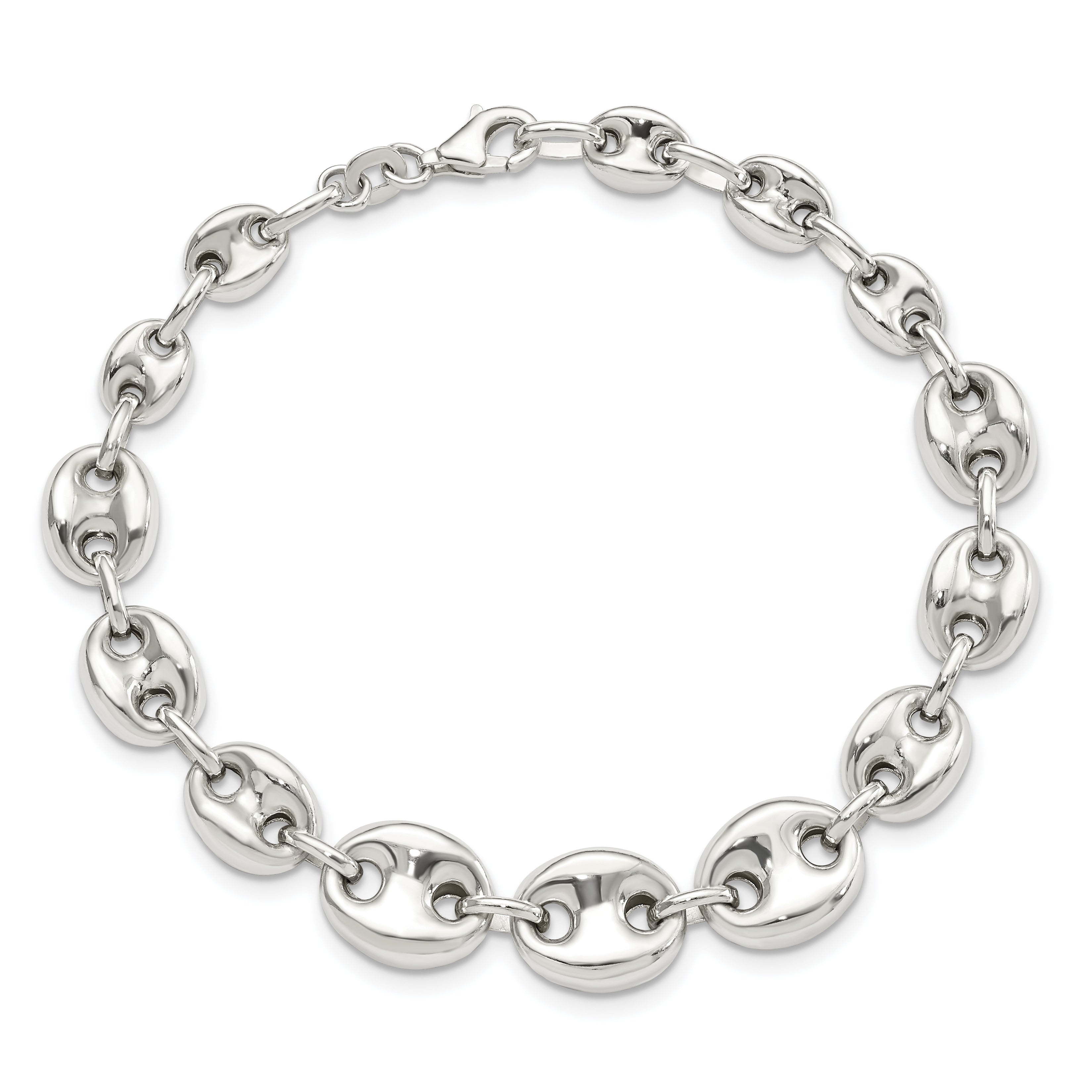 Sterling Silver Polished Fancy Link 7.5in Bracelet