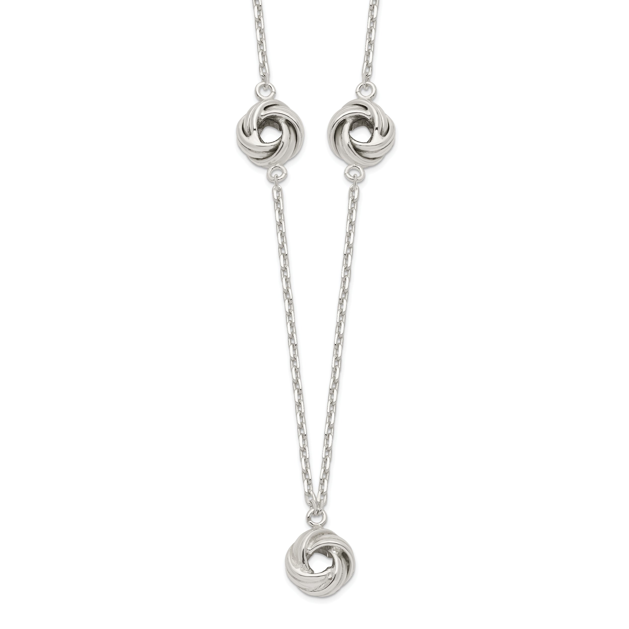 Sterling Silver Love Knot Necklace