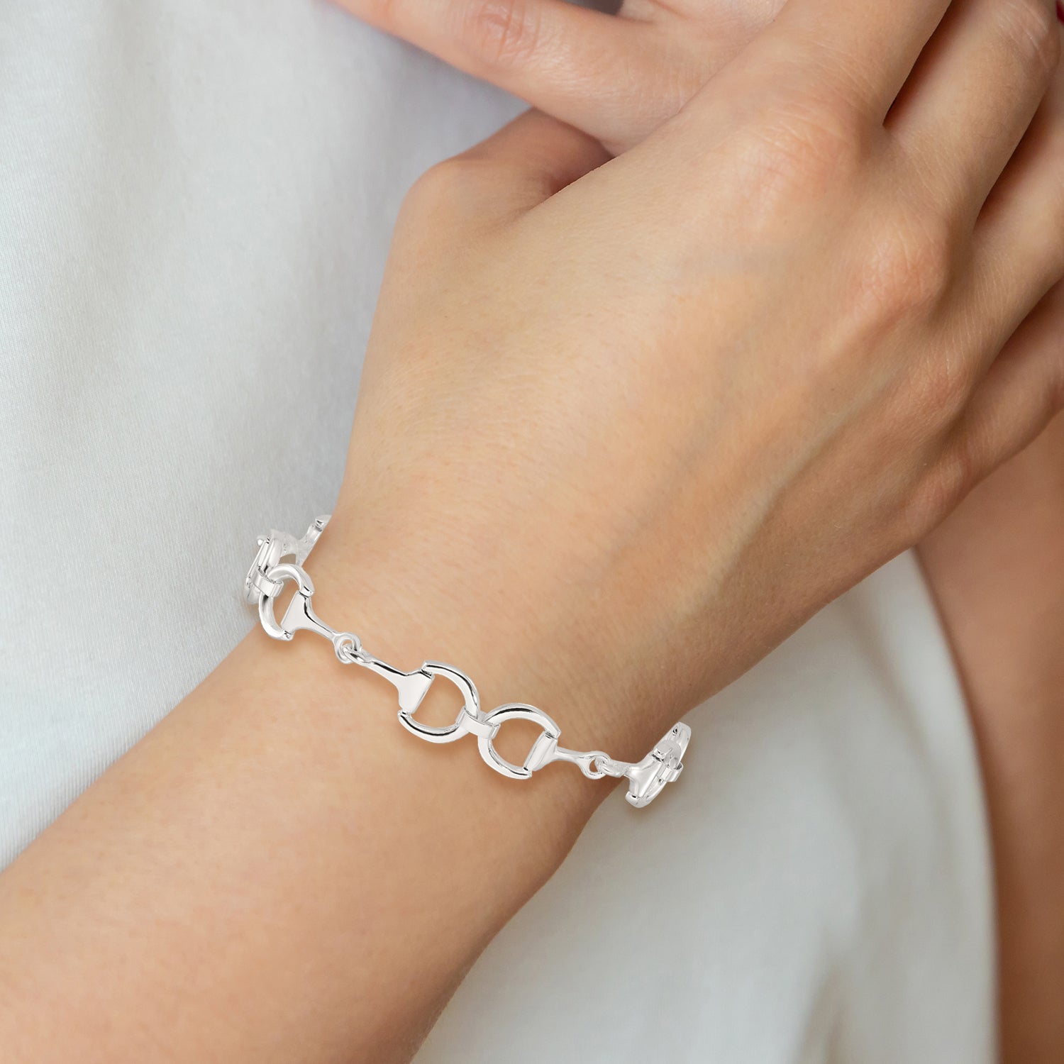 Sterling Silver Fancy Link 7.5in Bracelet