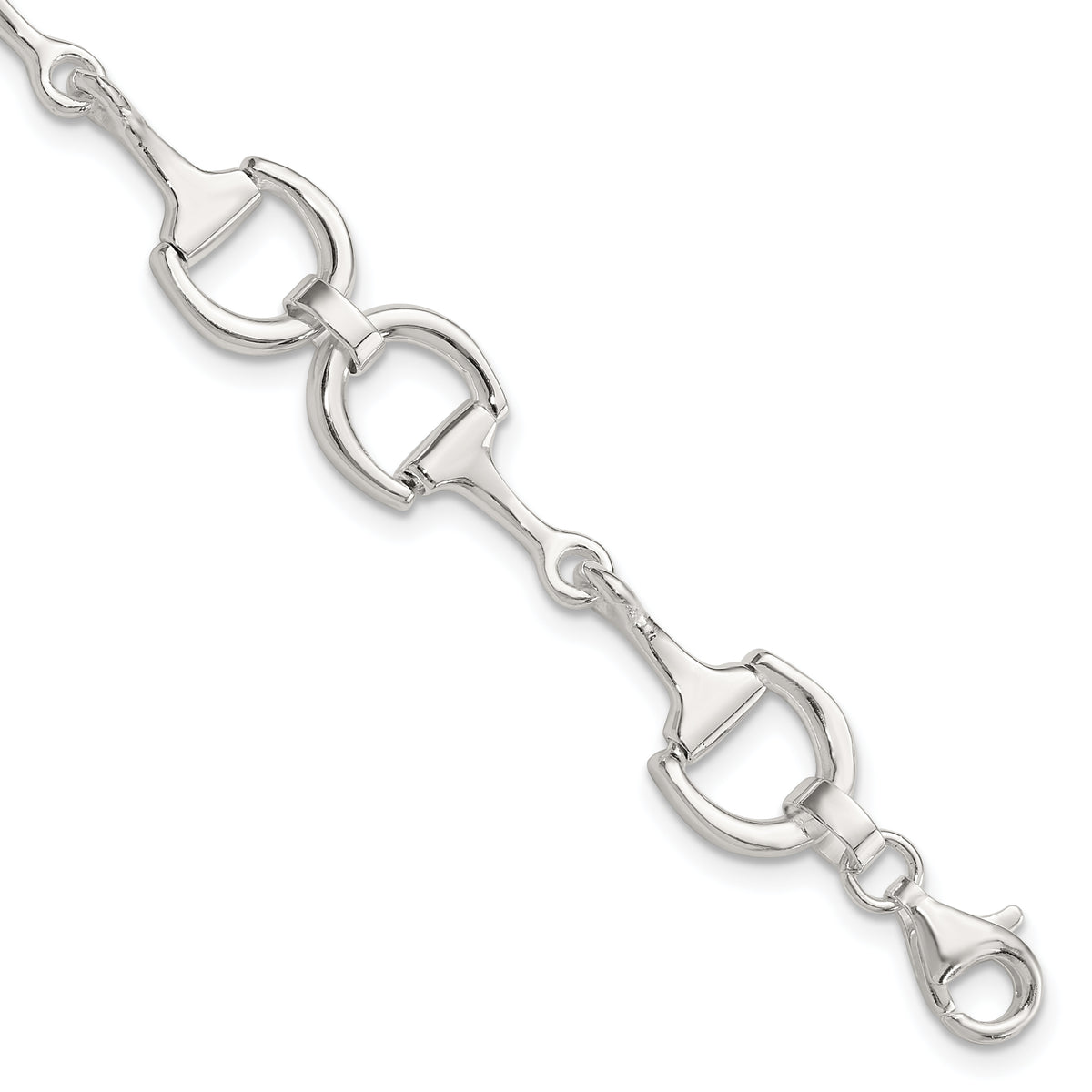 Sterling Silver Fancy Link 7.5in Bracelet