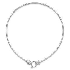 Sterling Silver Rh-plated Polished Panther Round Cubetto Style Necklace