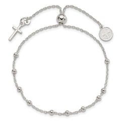 Sterling Silver St. Benedict Adjustable Rosary Bracelet