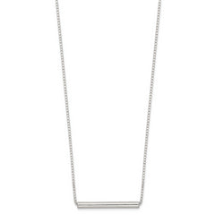 Sterling Silver Polished Slide Bar Necklace