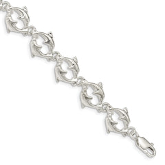 Sterling Silver Dolphins Bracelet