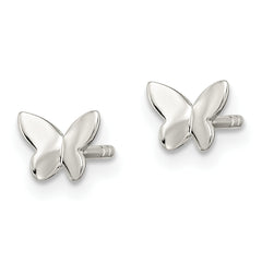 Sterling Silver Madi K Polished Butterfly Children's Post Earrings