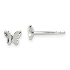 Sterling Silver Madi K Polished Butterfly Children's Post Earrings