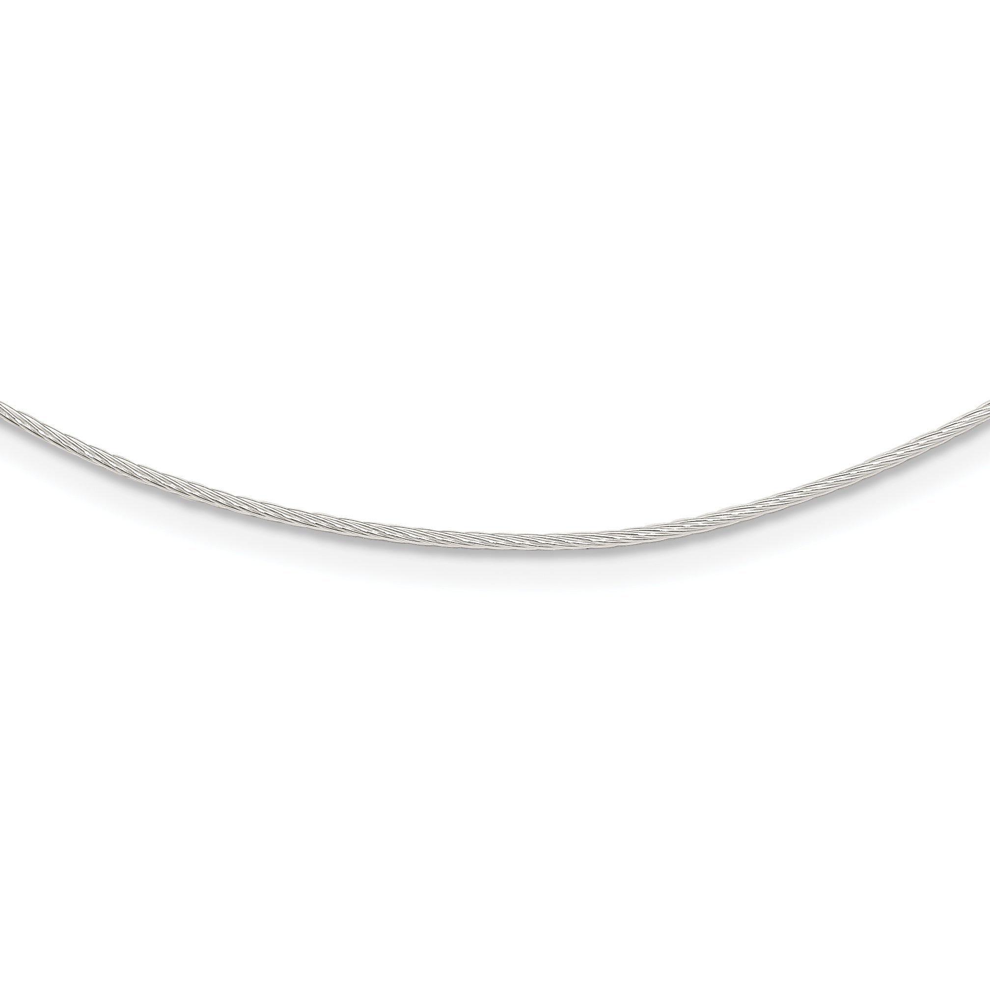 Sterling Silver 1mm Twisted Neckwire