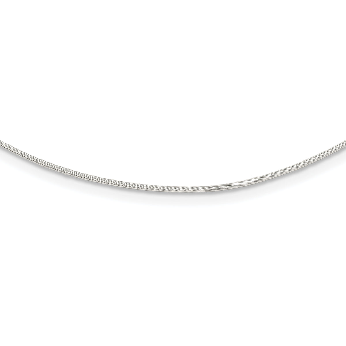 Sterling Silver 1mm Twisted Neckwire