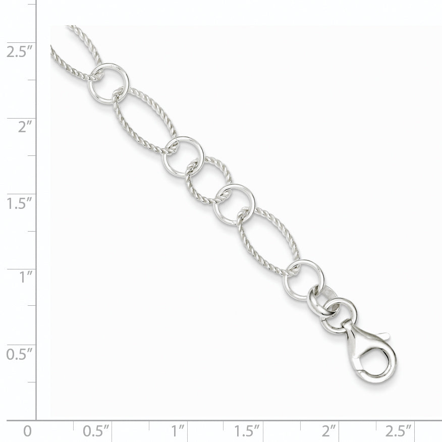 Sterling Silver Fancy Link Bracelet