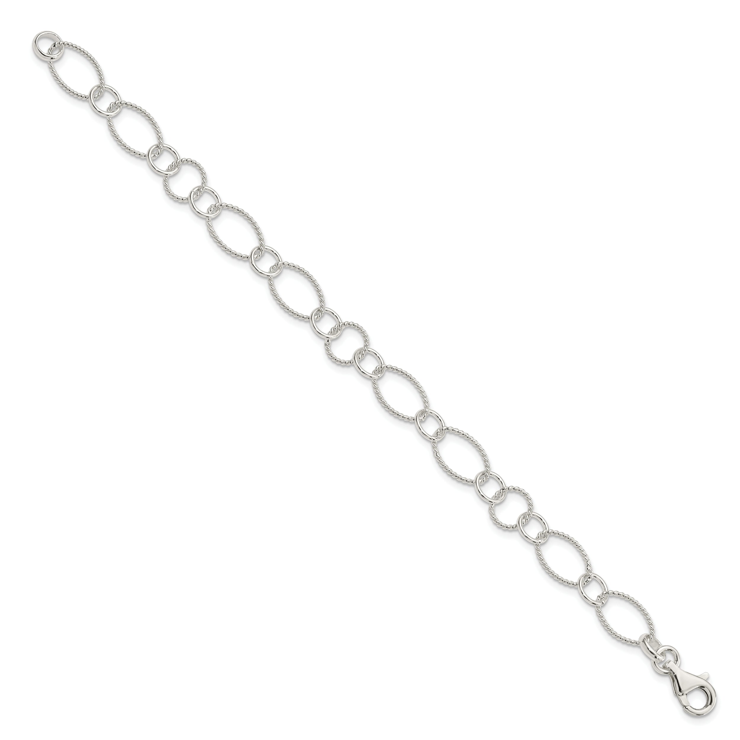 Sterling Silver Fancy Link Bracelet