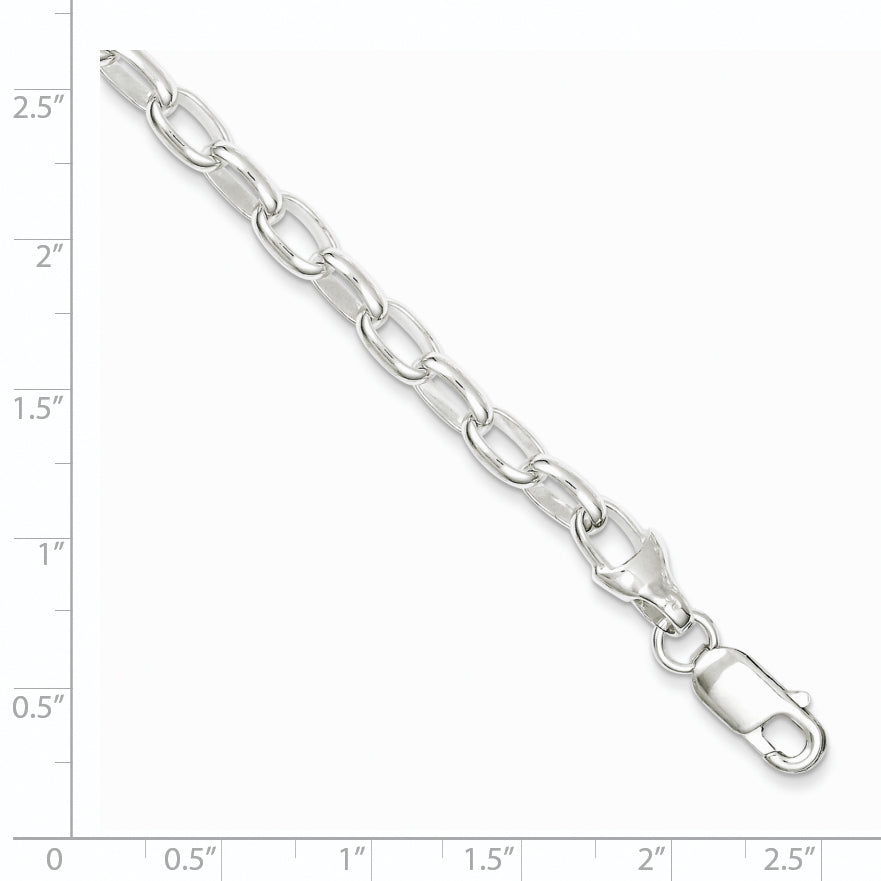 Sterling Silver 7.5inch Fancy Link Bracelet