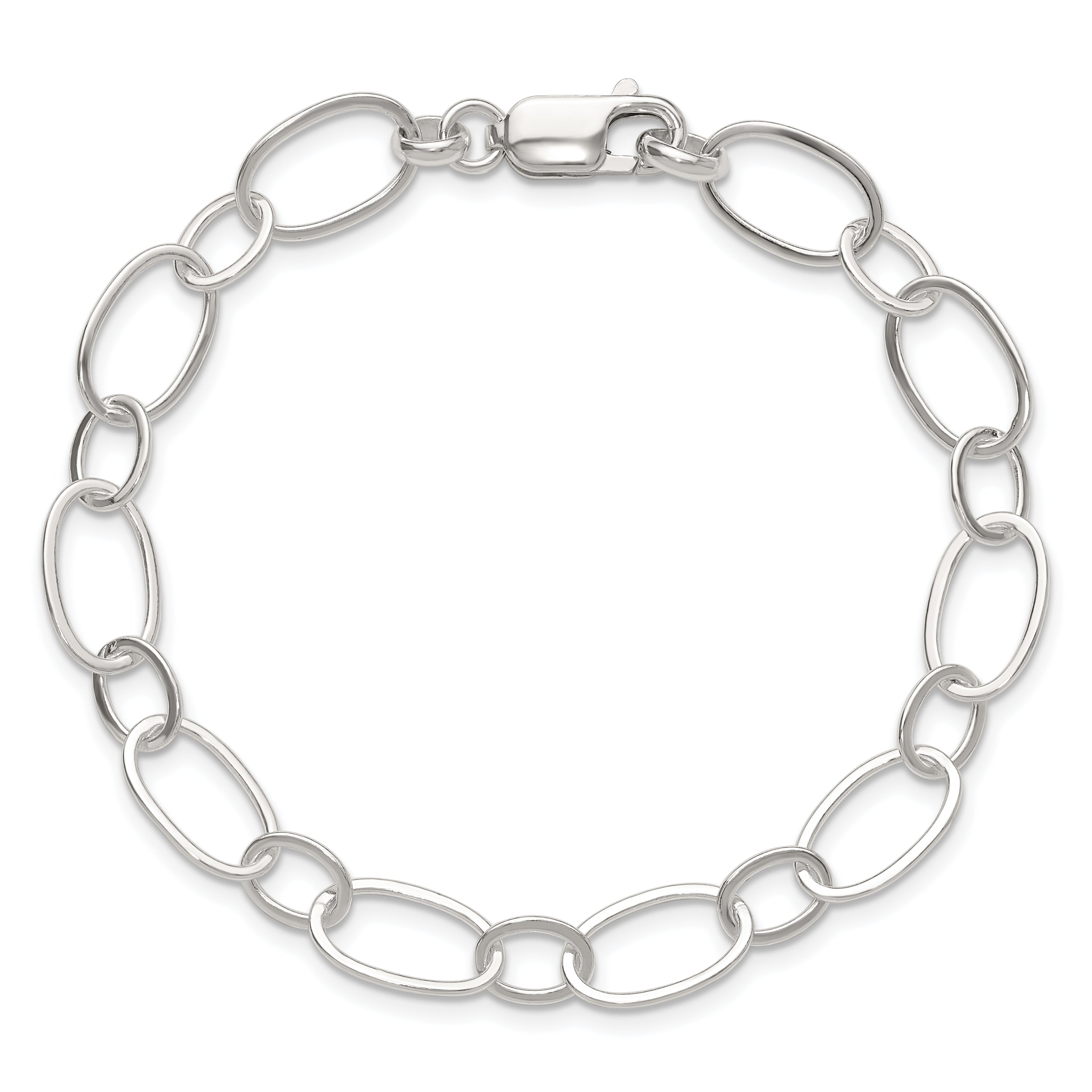 Sterling Silver 7.5inch Fancy Link Bracelet