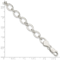 Sterling Silver 7.5inch Fancy Link Bracelet