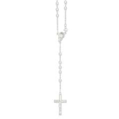 Sterling Silver Polished Rosary Necklace