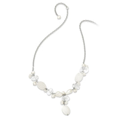 Sterling Silver 925 Necklace with Moonstone Pearl Jade Elegance